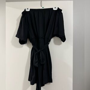 SHEIN Curve Elegant Black off the shoulder romper